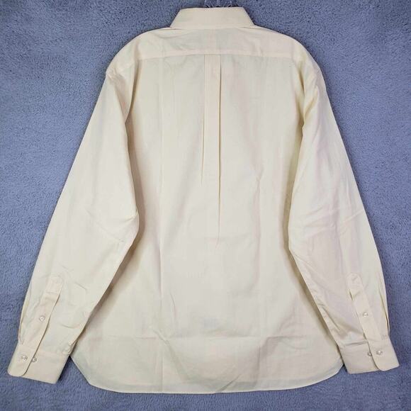 Polo Ralph Lauren Shirt Oxford Mens Size Large 17 Light Yellow Button Down LS - Picture 6 of 9